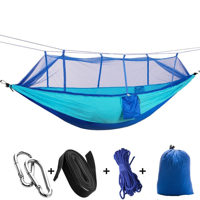 1-2 Person Portable Outdoor Camping Hammock With Mosquito Net 1-2 Person Portable Outdoor Camping Hammock With Mosquito Net