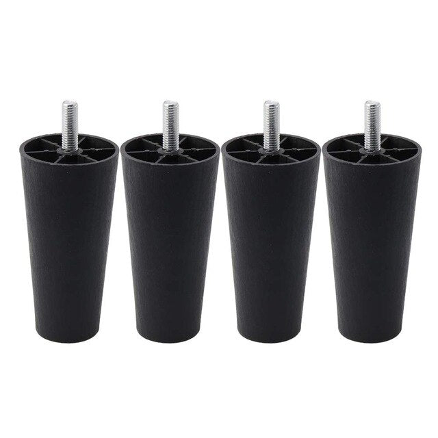 4pcs Plastic Furniture Legs Plastic Round Tapered Table 4pcs Plastic Furniture Legs Plastic Round Tapered Table