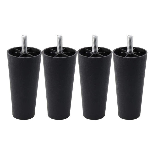 4pcs Plastic Furniture Legs Plastic Round Tapered Table 4pcs Plastic Furniture Legs Plastic Round Tapered Table