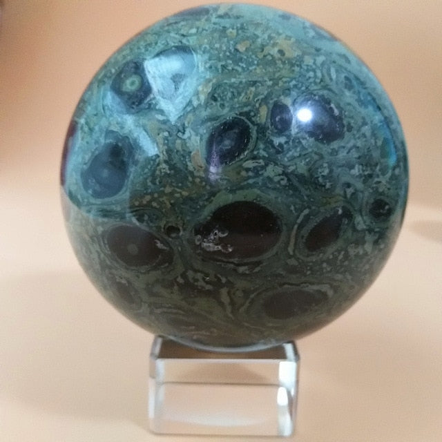 6/7/8/9CM Natural green peacock stone crystal ball stone beautiful home 6/7/8/9CM Natural green peacock stone crystal ball stone beautiful home