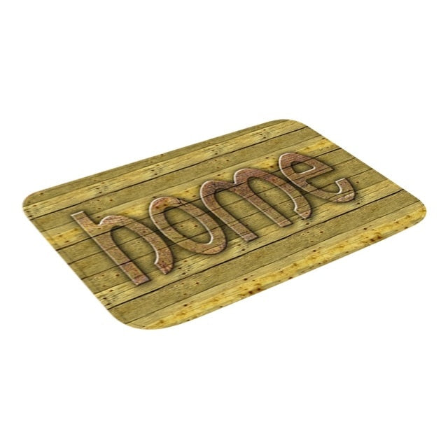 Modern Printed Flannel Area Rug 3D HOME Letter Printed Modern Printed Flannel Area Rug 3D HOME Letter Printed