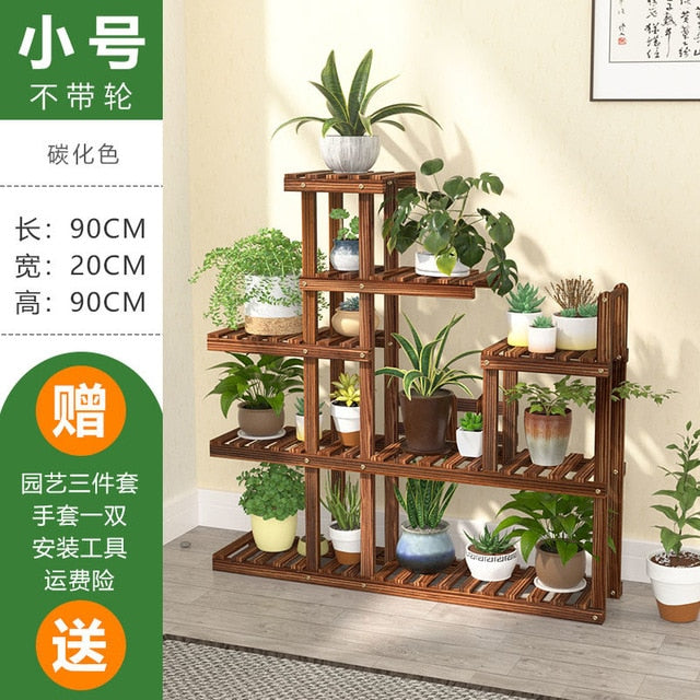 Wooden Flower Rack Plant Stand Multi Flower Stand Shelves Bonsai Display Wooden Flower Rack Plant Stand Multi Flower Stand Shelves Bonsai Display