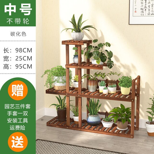 Wooden Flower Rack Plant Stand Multi Flower Stand Shelves Bonsai Display Wooden Flower Rack Plant Stand Multi Flower Stand Shelves Bonsai Display