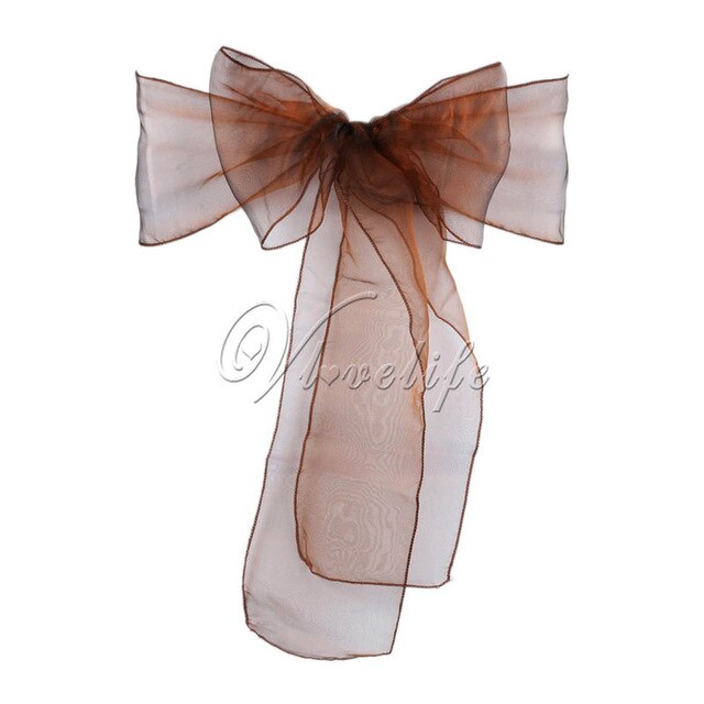 One Sheer Organza Chair Sash Bow One Sheer Organza Chair Sash Bow