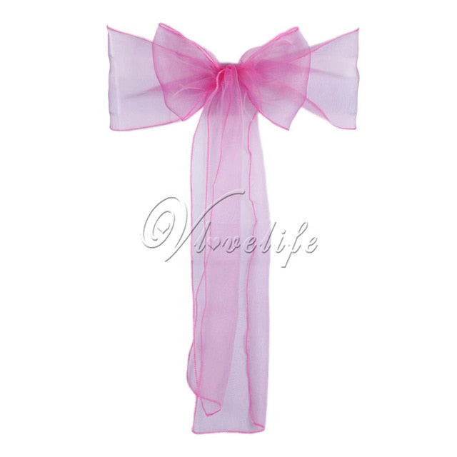 One Sheer Organza Chair Sash Bow One Sheer Organza Chair Sash Bow