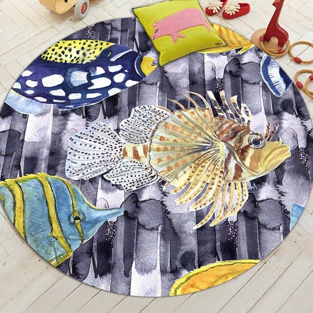 Miracille Marine Style Colorful Sea Turtle Seaweed Tropical Fish Miracille Marine Style Colorful Sea Turtle Seaweed Tropical Fish