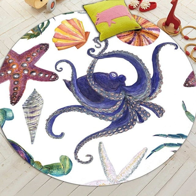 Miracille Marine Style Colorful Sea Turtle Seaweed Tropical Fish Miracille Marine Style Colorful Sea Turtle Seaweed Tropical Fish