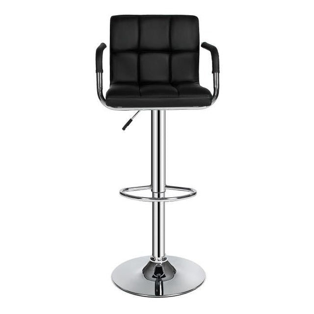 JEOBEST 2Pcs/set Six-grid Cushion Chair Synthetic Leather Swivel Bar JEOBEST 2Pcs/set Six-grid Cushion Chair Synthetic Leather Swivel Bar