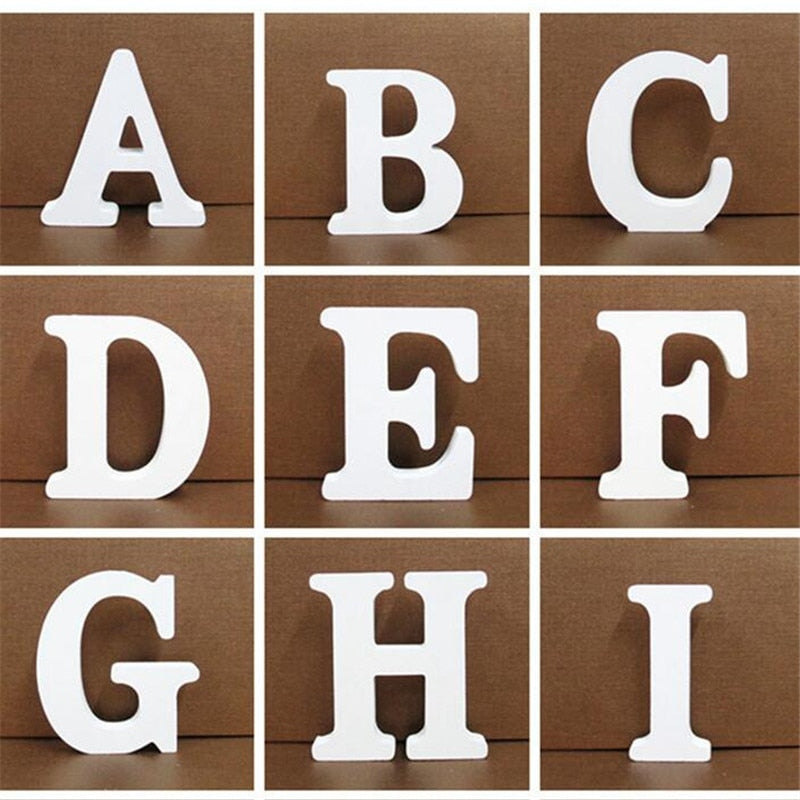 1pc 10CMX10CM White Wooden Letter English Alphabet 1pc 10CMX10CM White Wooden Letter English Alphabet