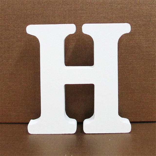 1pc 10CMX10CM White Wooden Letter English Alphabet 1pc 10CMX10CM White Wooden Letter English Alphabet