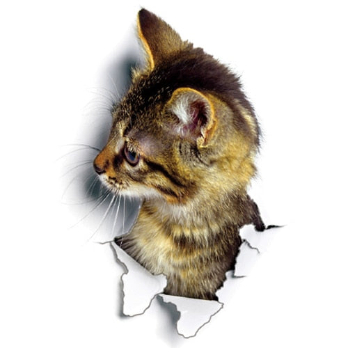 Cats 3D Wall Sticker Toilet Stickers Hole View Vivid Dogs Bathroom Cats 3D Wall Sticker Toilet Stickers Hole View Vivid Dogs Bathroom
