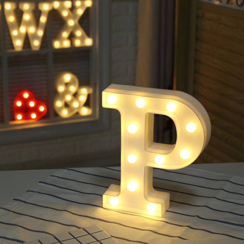 Home Decoration DIY Letter Symbol Sign Heart Plastic LED Home Decoration DIY Letter Symbol Sign Heart Plastic LED