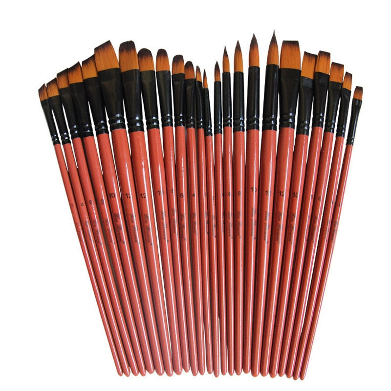 Art Model Paint Nylon Hair Acrylic Oil Watercolour Drawing Art Supplies Brown 6 Pcs Painting Craft Artist Paint Brushes Set Art Model Paint Nylon Hair Acrylic Oil Watercolour Drawing Art Supplies Brown 6 Pcs Painting Craft Artist Paint Brushes Set