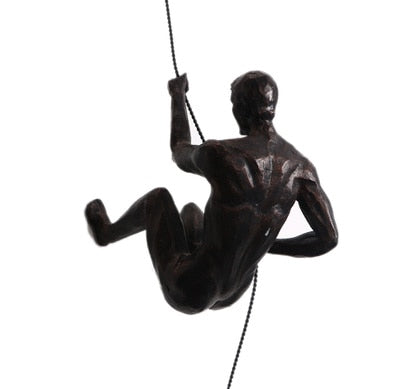 Industrial Style Climbing Man Resin Iron Wire Wall Industrial Style Climbing Man Resin Iron Wire Wall