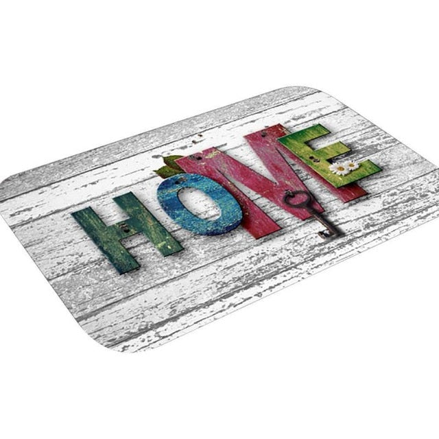 Modern Printed Flannel Area Rug 3D HOME Letter Printed Modern Printed Flannel Area Rug 3D HOME Letter Printed