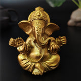 Gold Lord Ganesha Buddha Statue Elephant God