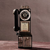 Rotary Antique Dial Pay Phone Model Vintage Phone Booth Call Telephone