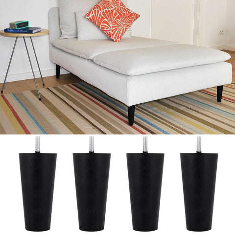 4pcs Plastic Furniture Legs Plastic Round Tapered Table