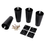 4pcs Plastic Furniture Legs Plastic Round Tapered Table