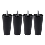 4pcs Plastic Furniture Legs Plastic Round Tapered Table