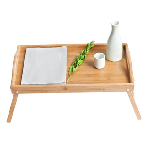 Foldable Bamboo Wood Bed Tray Breakfast On The Bed Laptop Desk