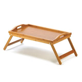 Foldable Bamboo Wood Bed Tray Breakfast On The Bed Laptop Desk