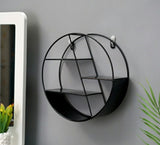 Nordic INS Metal Decorative Hanging Shelf Round Hexagon Storage