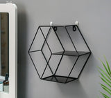 Nordic INS Metal Decorative Hanging Shelf Round Hexagon Storage