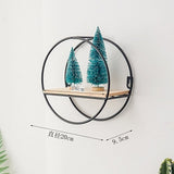 Nordic INS Metal Decorative Hanging Shelf Round Hexagon Storage