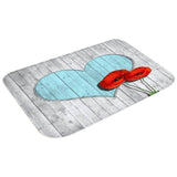 Modern Printed Flannel Area Rug 3D HOME Letter Printed