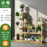 Wooden Flower Rack Plant Stand Multi Flower Stand Shelves Bonsai Display