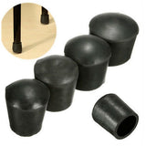 4 Pcs PE Plastic Round Chair Leg Caps Covers Rubber Feet Protector