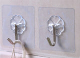 1/10Pcs Strong Home Kitchen Hooks Transparent Suction Cup Sucker Wall Hooks Hanger