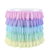 5 Layer Tulle Table Skirt Tutu Table Skirts Baby Shower