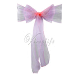 One Sheer Organza Chair Sash Bow