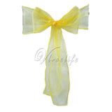 One Sheer Organza Chair Sash Bow