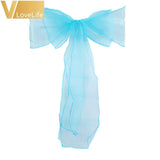 One Sheer Organza Chair Sash Bow