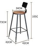 Industrial style retro bar table coffee shop solid wood wall high bar tables