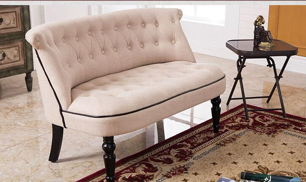 European Style Upholstered Loveseat Two Seater Sofa Living Room