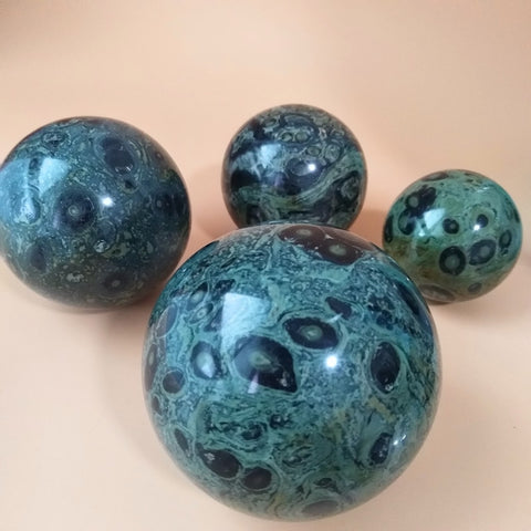 6/7/8/9CM Natural green peacock stone crystal ball stone beautiful home