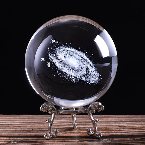 60mm/80mm 3D Laser Engraved Galaxy Crystal Ball