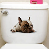 Cats 3D Wall Sticker Toilet Stickers Hole View Vivid Dogs Bathroom