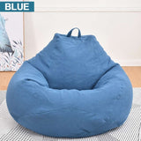 Lazy BeanBag Sofas without Filler Linen Cloth Lounger Seat Bean Bag Cover Chairs Pouf Puff Couch Tatami Living Room Furniture