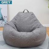 Lazy BeanBag Sofas without Filler Linen Cloth Lounger Seat Bean Bag Cover Chairs Pouf Puff Couch Tatami Living Room Furniture