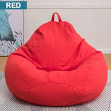 Lazy BeanBag Sofas without Filler Linen Cloth Lounger Seat Bean Bag Cover Chairs Pouf Puff Couch Tatami Living Room Furniture