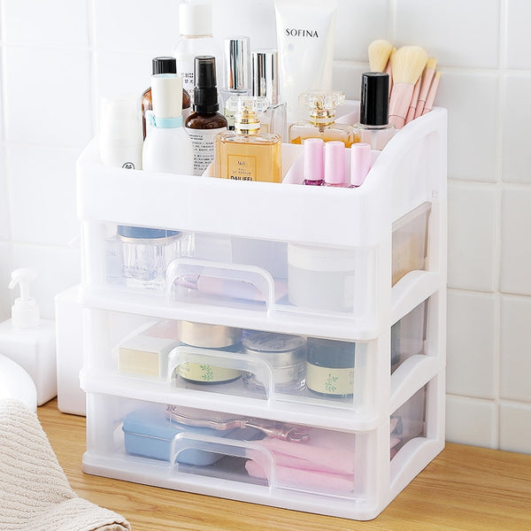 Makeup Organizer Drawers Plastic Cosmetic Storage Box