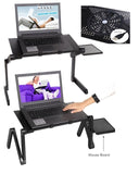 Adjustable Aluminum Laptop Desk Ergonomic Portable TV  Pad