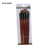 Art Model Paint Nylon Hair Acrylic Oil Watercolour Drawing Art Supplies Brown 6 Pcs Painting Craft Artist Paint Brushes Set