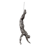 Industrial Style Climbing Man Resin Iron Wire Wall